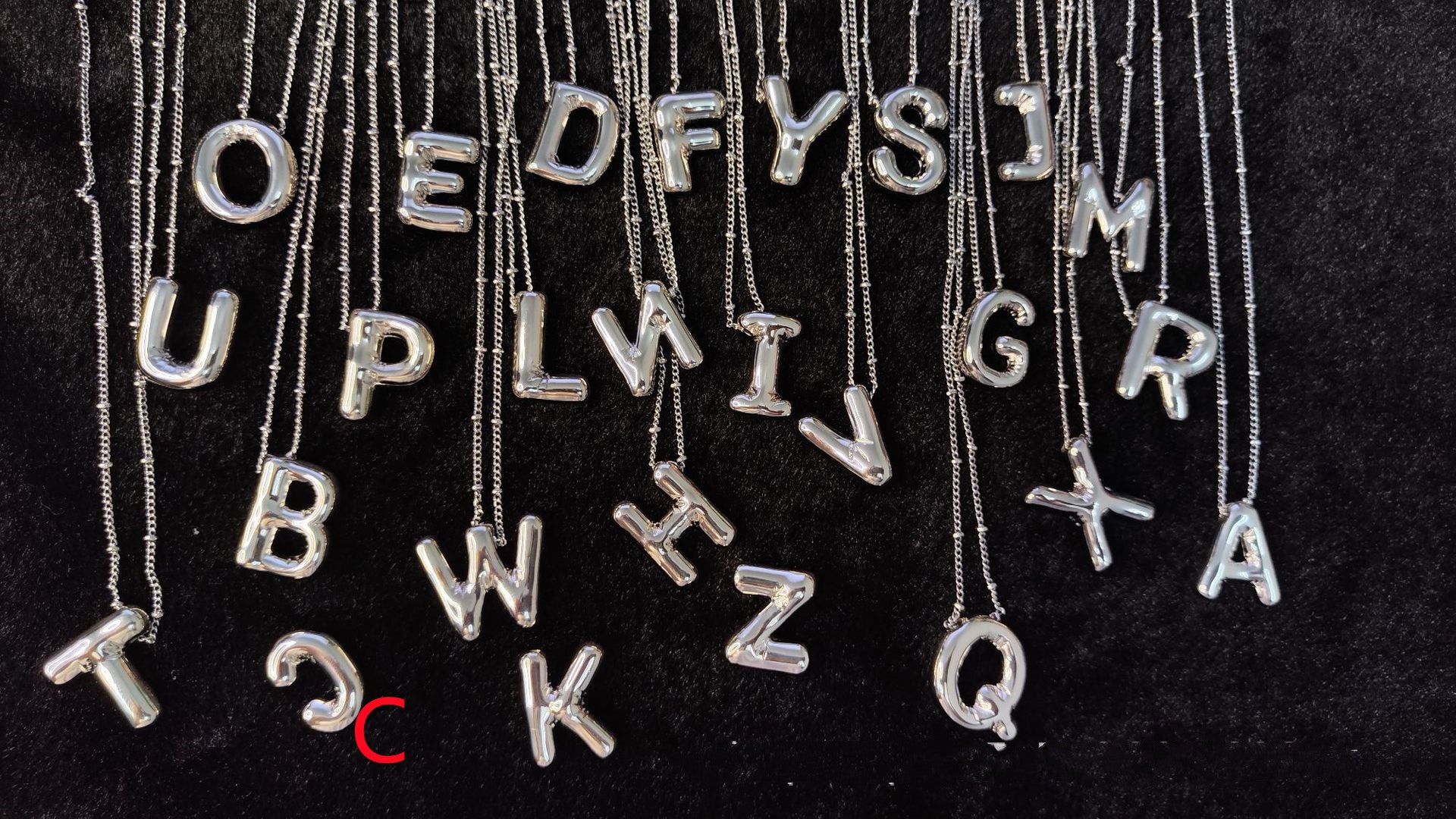 Glossy Letters Copper Pendant Necklace
