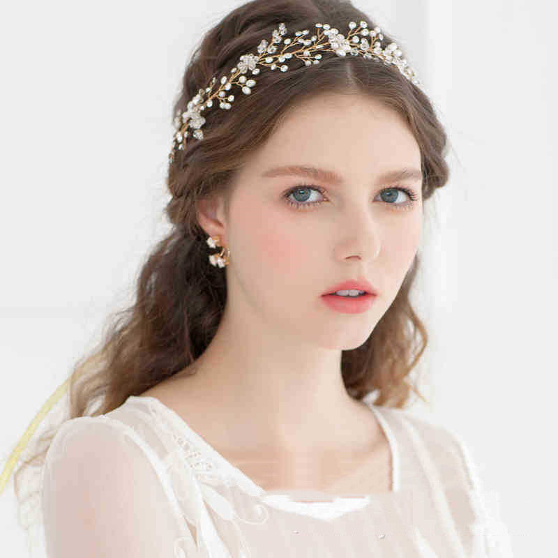 Mode Hochzeit Styling Perlenkopfschmuck
