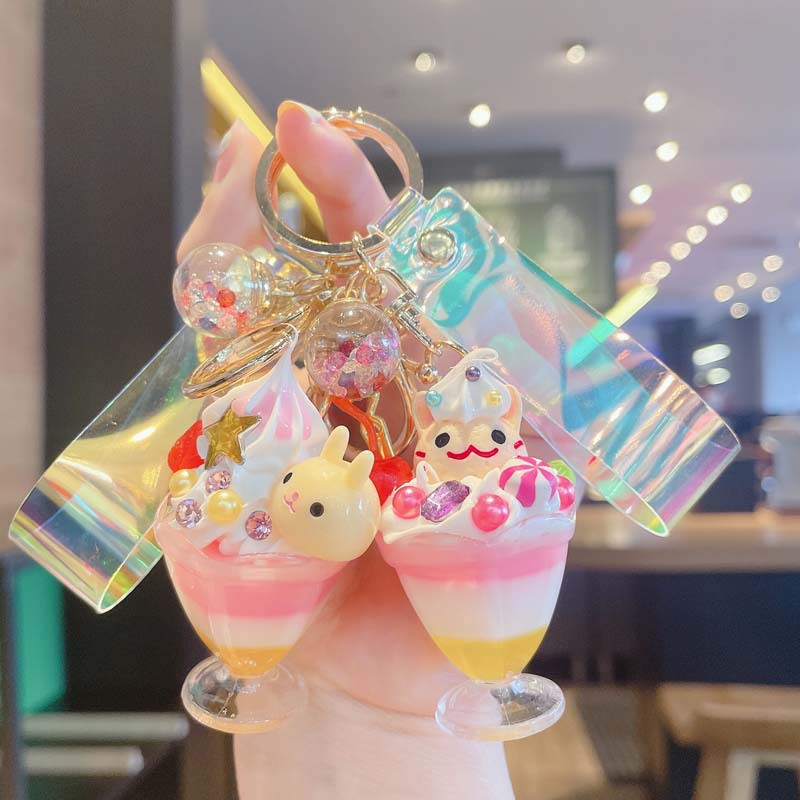 Nuevo colgante creativo de llavero de helado de animales