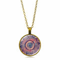 Yoga Mandala Blume Zeit Edelstein Halskette