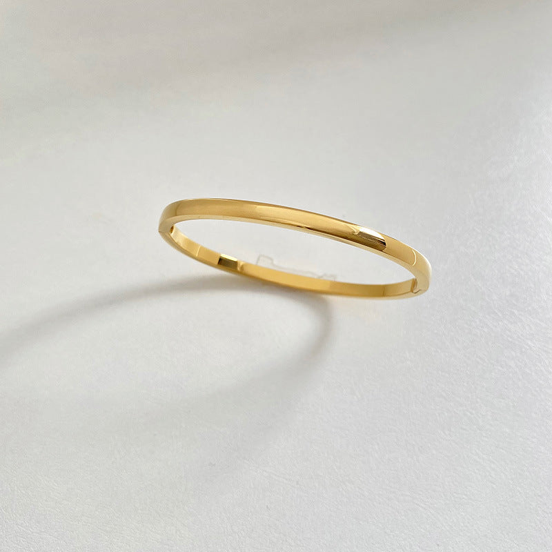 Pulsera Dorada Sencilla de Hebilla Minimalista Retro