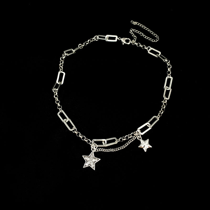 Collar Hip Hop Cool Star para mujer, moda de lujo ligero