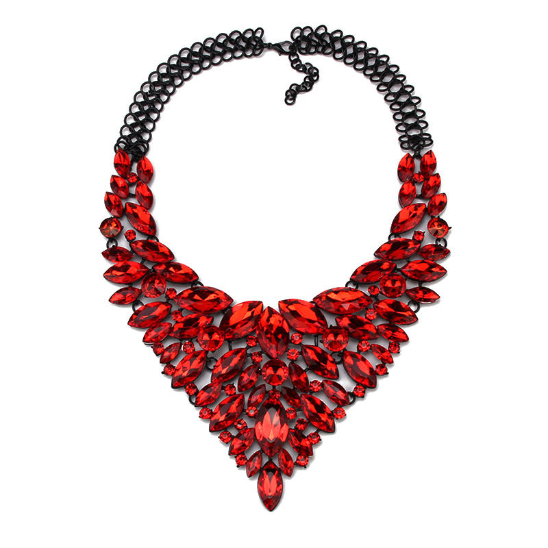 Legierung Strass Halskette Luxus Voll Diamant Pulloverkette