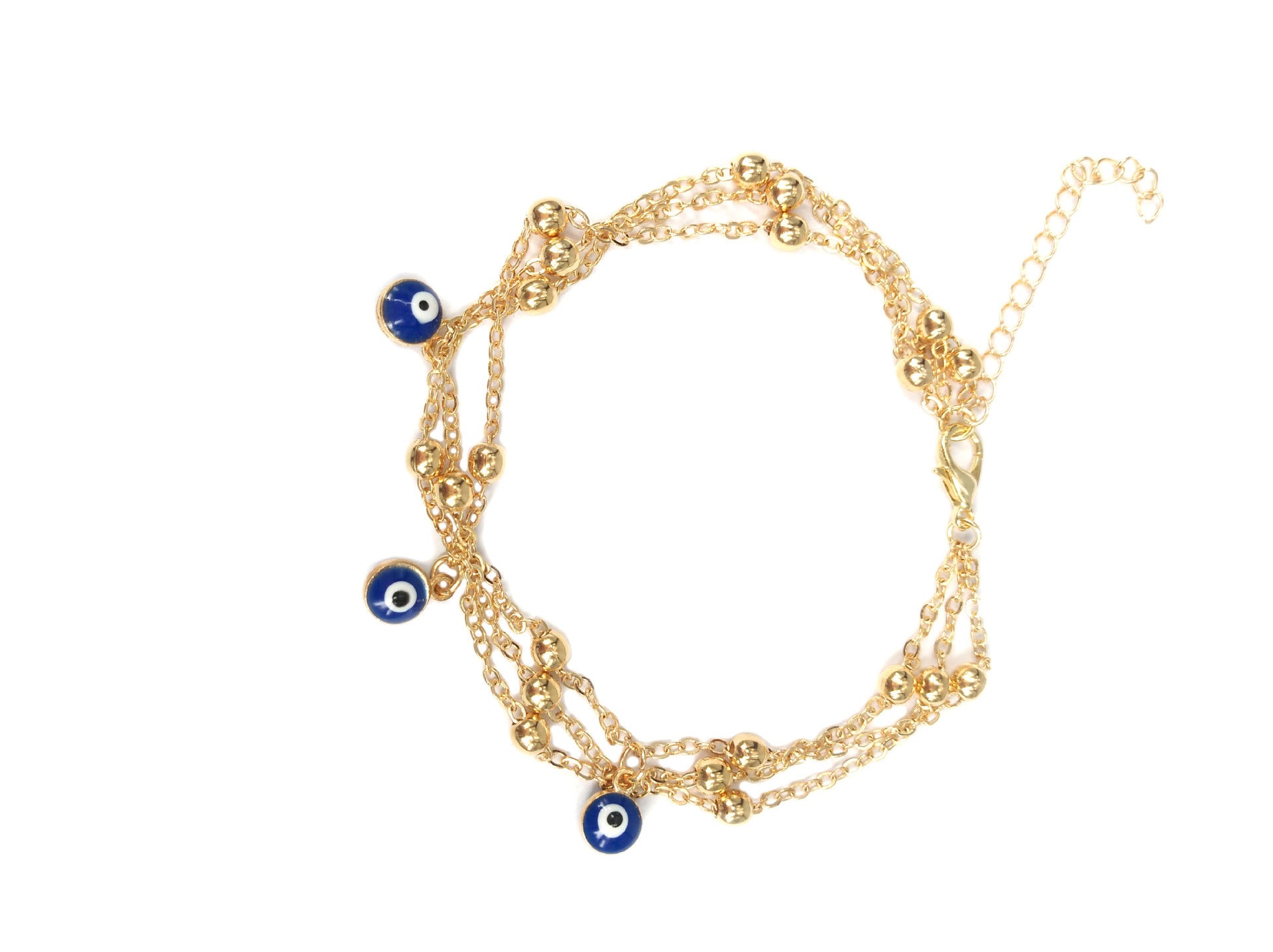 Tobillera de cadena con cuentas, moda, calzado y joyería, con colgante de ojo
