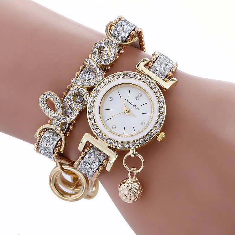 Reloj de pulsera con lentejuelas