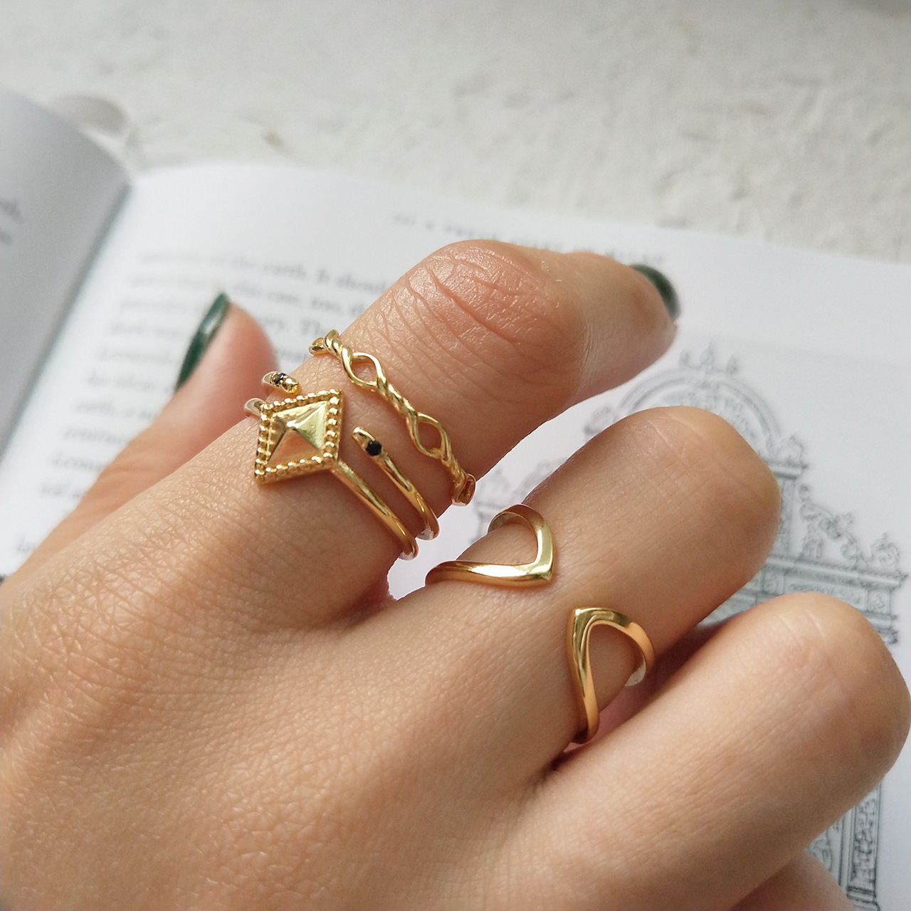 3 Styles  925 Sterling Silver Rings For Women