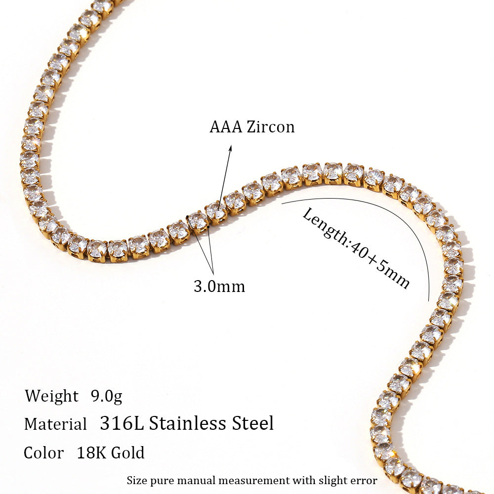 Adorno de Collar Pulsera Sencilla de Moda de Acero Inoxidable