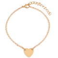 Pulsera tobillera con dije de corazón sencilla