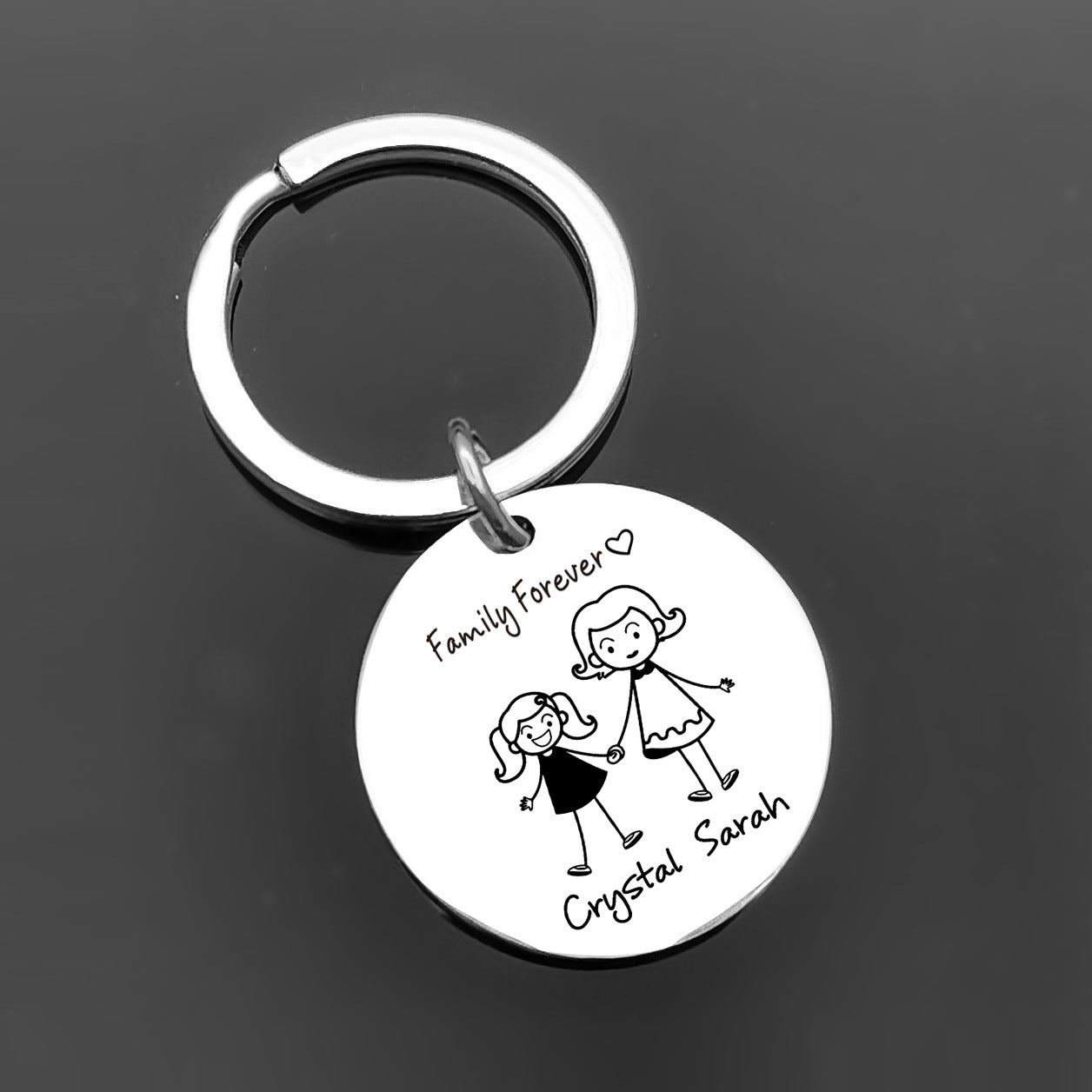 Customized Family Stainless Steel Key Ring