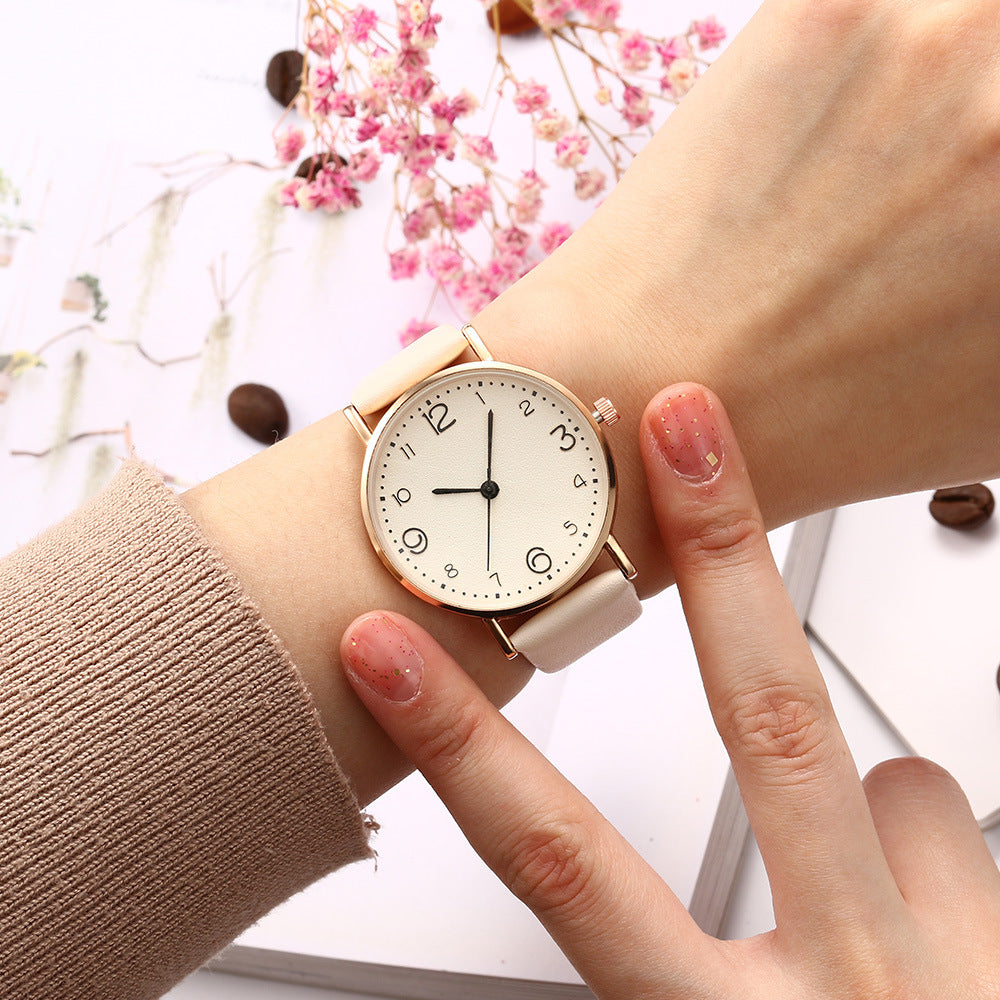 Reloj de cuarzo de cuero