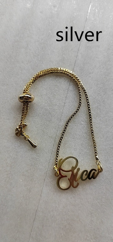 Pulsera personalizada de acero inoxidable con nombre para hacer tú mismo