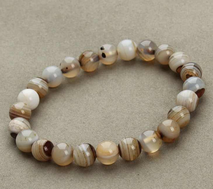 Pulsera de cuentas redondas de piedra arenisca azul aventurina