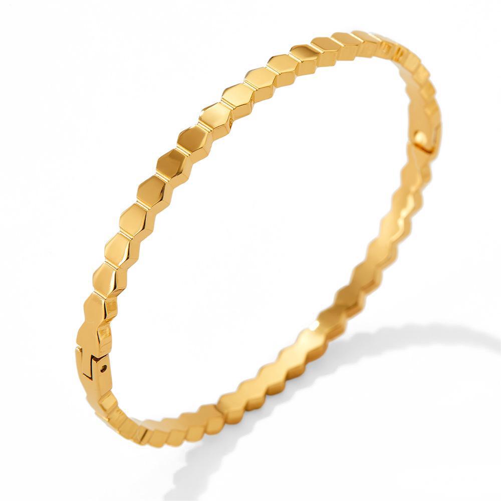 Pulsera de Acero Titanio Estilo Ins con Hebilla de Estrella de Seis Puntas
