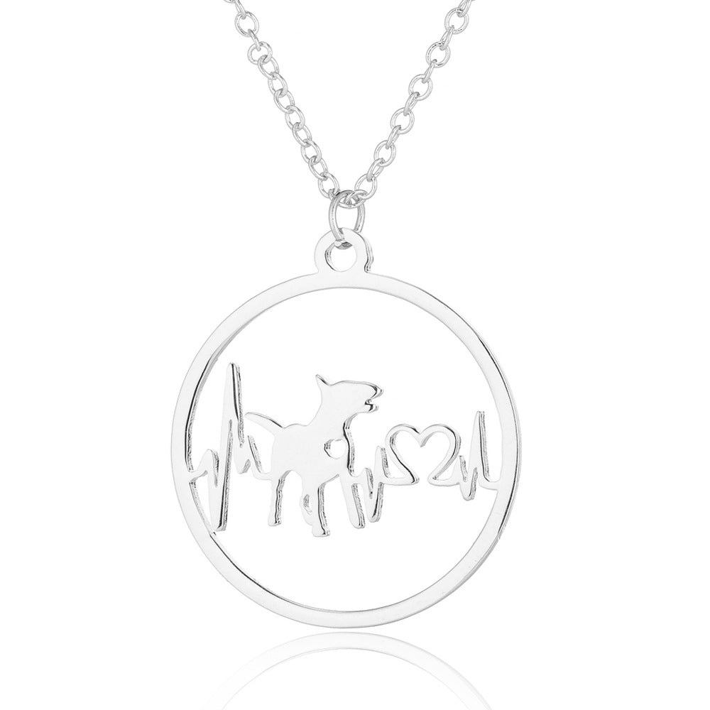 Pet Dog Footprints Paw Necklace  Necklaces