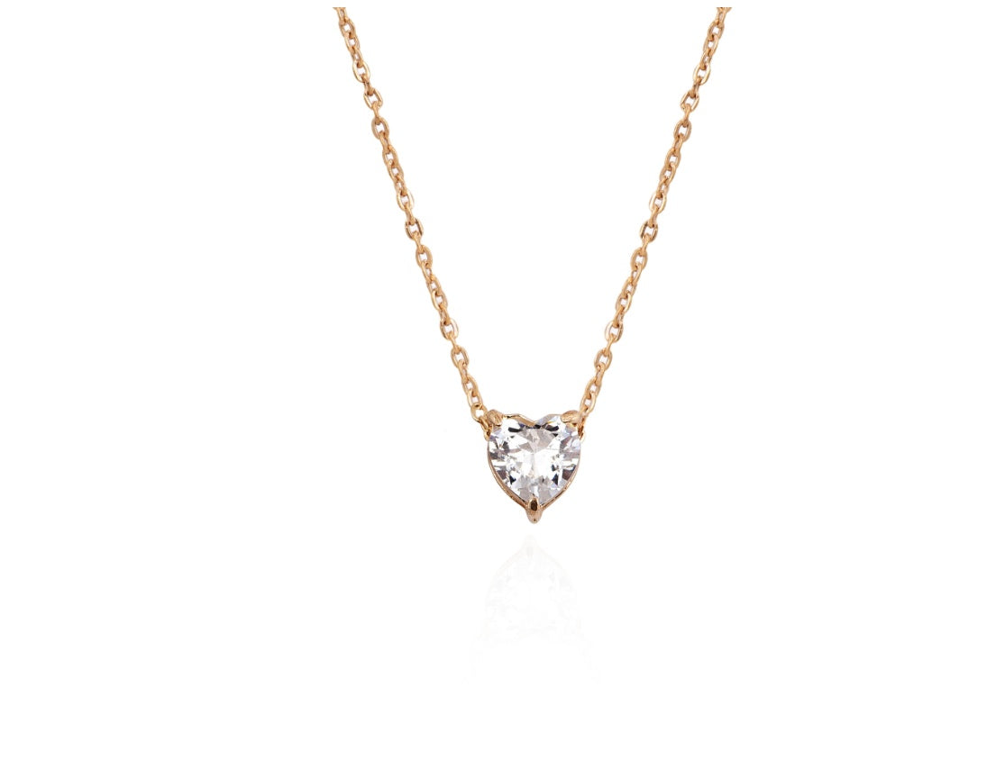 Crystal Heart Choker Necklace