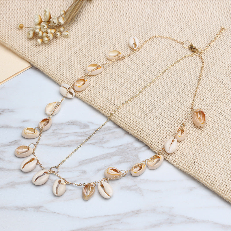 Joyas étnicas bohemias, diadema de conchas, accesorio para el pelo de cadena de conchas
