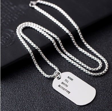 Hiphop pendant titanium steel chain pendant for men and women