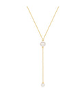 S925 Silver Y-shaped Pearl Necklace