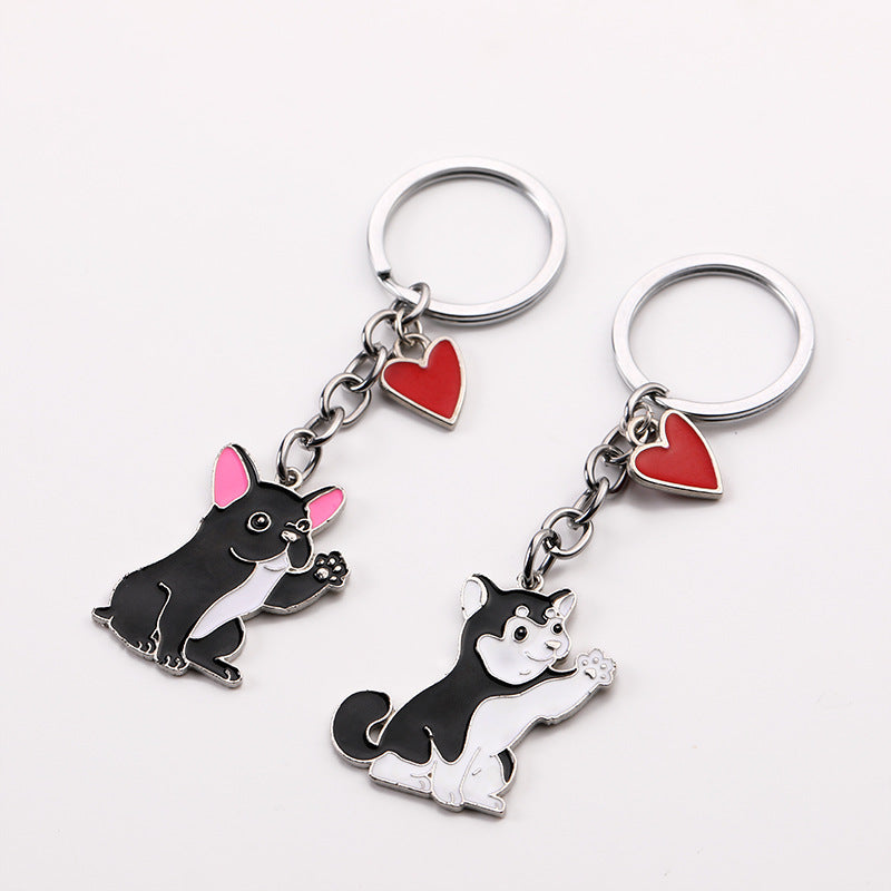 Colgante de Llavero de Perro Saludador de Moda Americana y Linda para Mascotas
