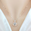 Halskette 925 Sterling Silber Plattiert 18k Roségold Halskette Damen Kleeblatt Schlüsselbeinkette Für Freundin Geburtstag Valentinstagsgeschenk