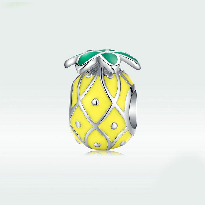 Mode Schlicht S925 Silber Ananas Armband Perlen