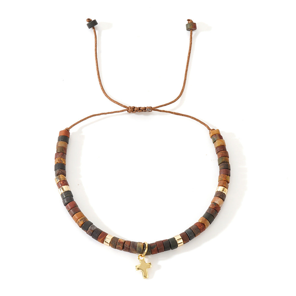 Emperor Stone Spacer Beads Beaded Weave Bracelet