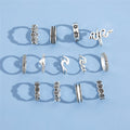 Blumenliebe Geometrischer Ring Gelenkring Dreizehnteiliges Set