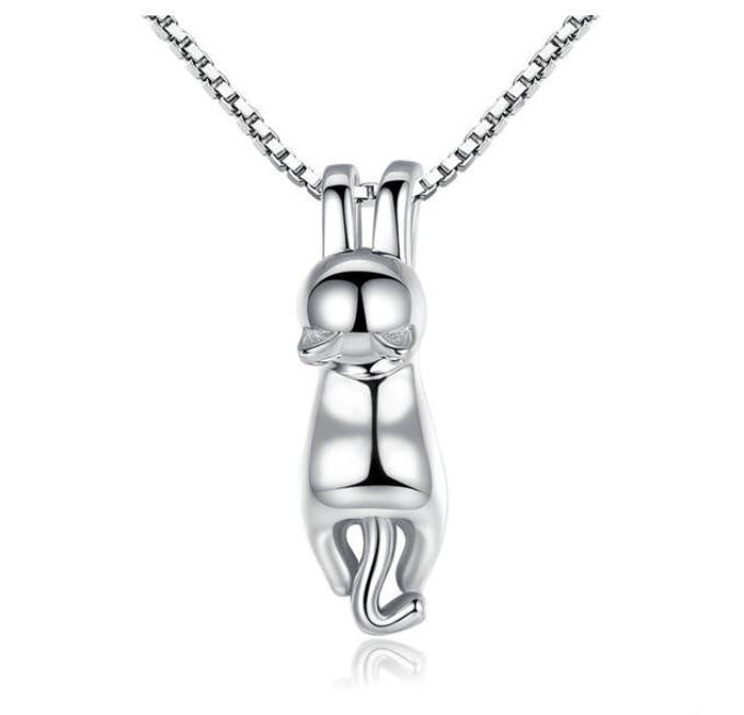 Niedliches Katzen-Schmuckset - Ring - Ohrringe - Halskette