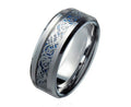 Keltischer Ring aus Silber und Wolfram