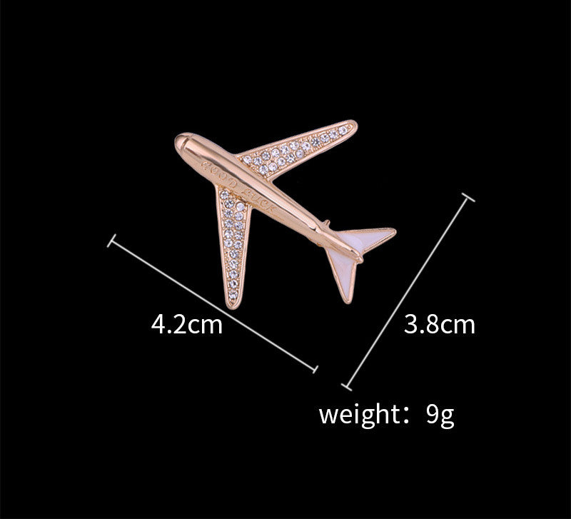 Broche de avión geométrico simple para hombre