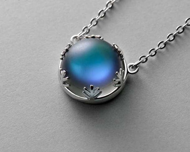 Thaya Aurora Wald Halskette Halo Kristall Edelstein S925 Silber Schuppen Licht Anhänger Halskette für Frauen Elegante Schmuck