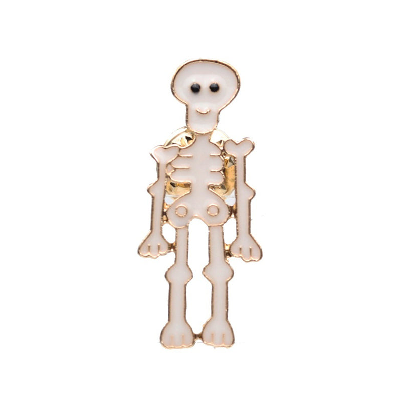 Halloween Lila Und Weiße Lustige Teufelskürbis Brosche
