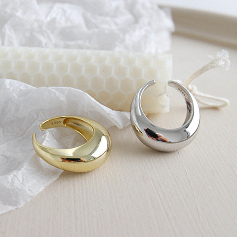 Mode Halbmondring Ring Persönlichkeit Trendring