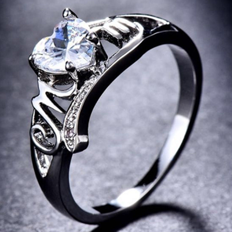 Herzförmiger Opal-Mutterring