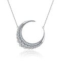 Sterling Silber Moissanit Halbmondkette Ins Moissanit Mond Schlüsselbeinkette