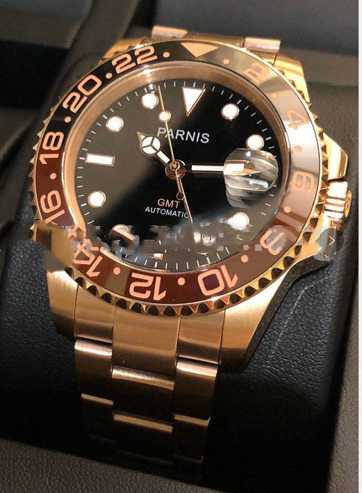 Hora superimpermeable GMT para hombre