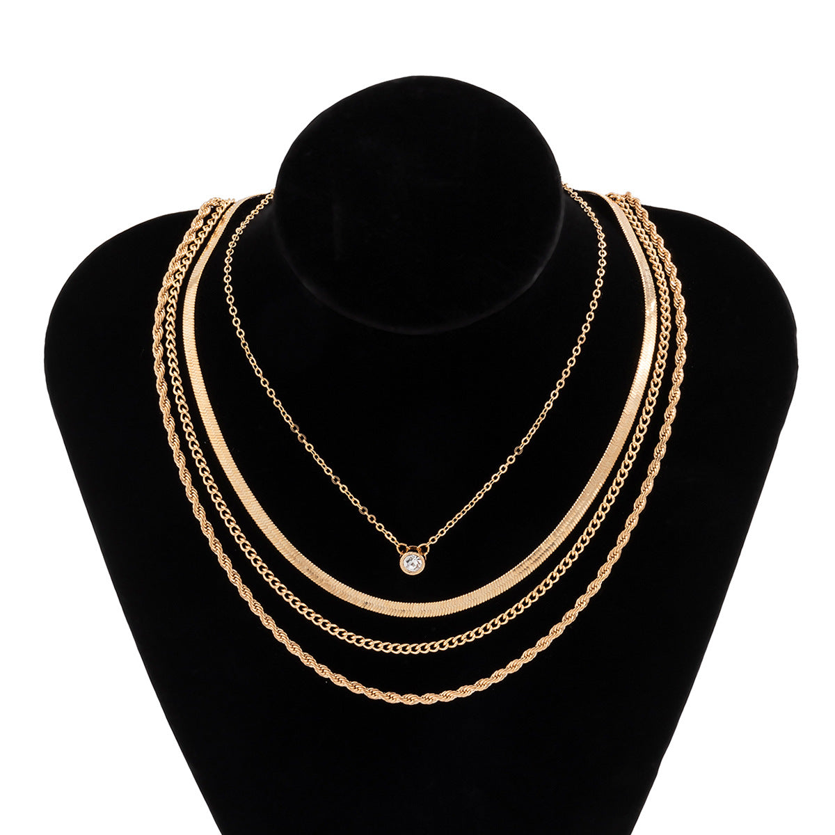 Retro Minderheit Schlangenkette Twist Kette Kombination Halskette Halskette Für Frauen