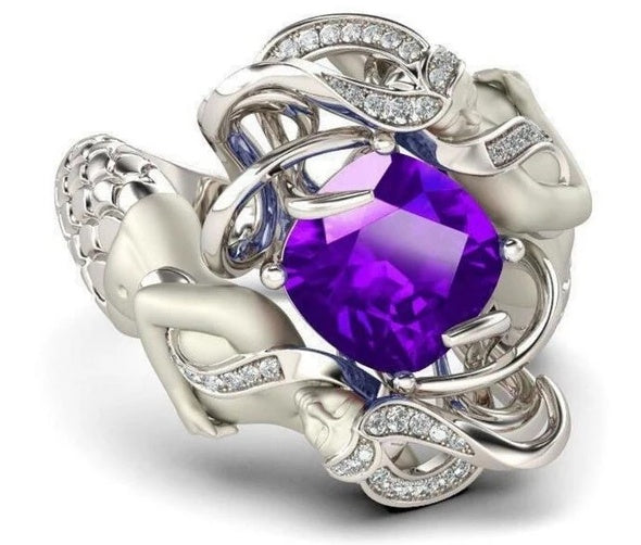 Kissenschliff Roter Natürlicher Rubin Edelstein Ring Luxus 925 Sterling Silber Meerjungfrauenringe für Frauen Hochzeitsschmuck