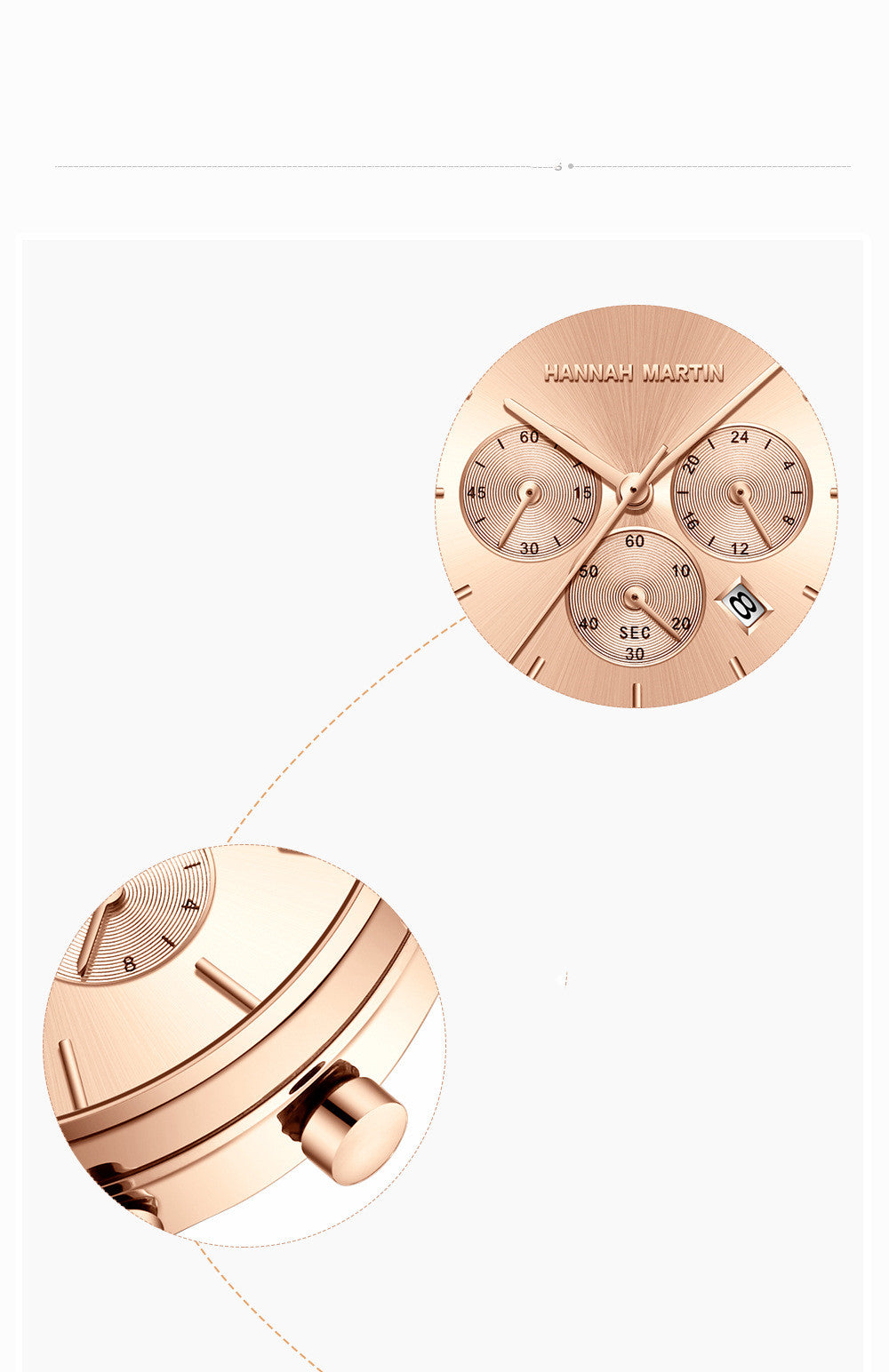 Cadena de acero inoxidable Mariposa doble cierre de reloj