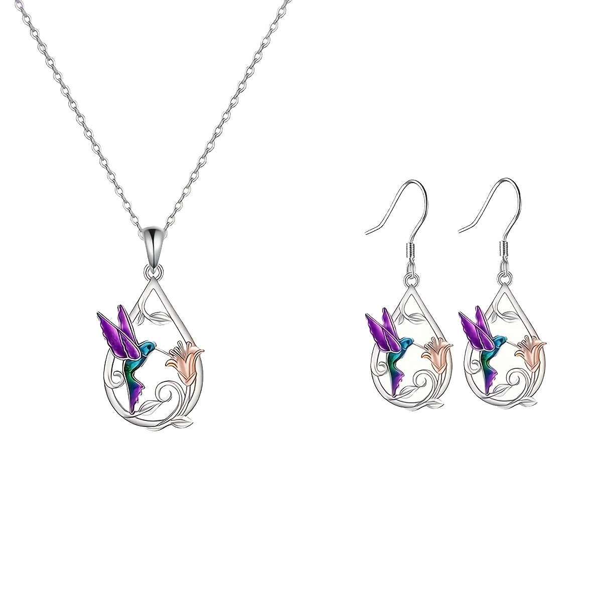 Set de Adornos de Colibrí Goteando Aceite Serie de Animales