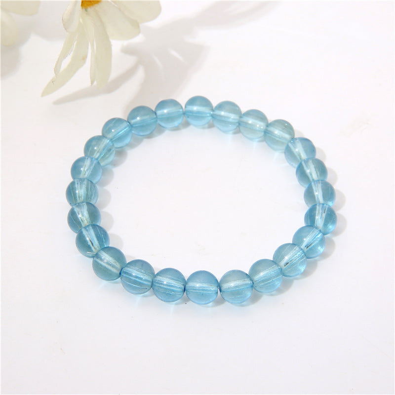 Solid Color Transparent Glass Bracelet