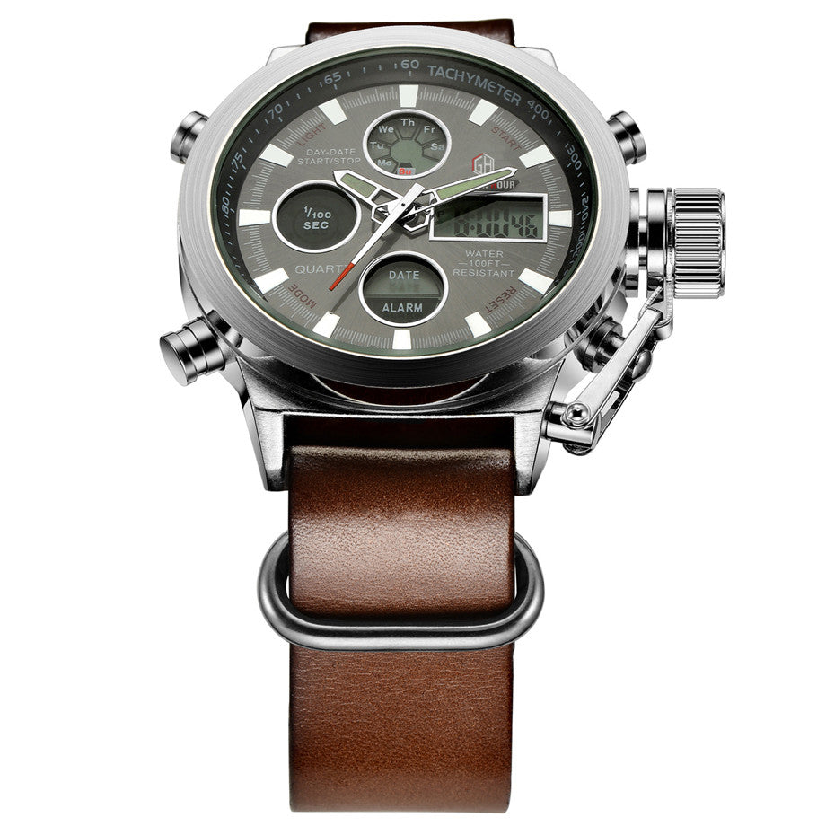 Relógio Masculino Luxusmarke Herrenuhren Herren Quarz Stunde Analog Digital LED Sportuhr Herren Armee Militärische Armbanduhr