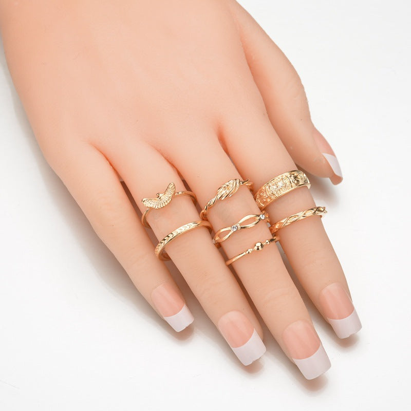 Europäischer und amerikanischer Modeschmuck Ring Set 12-teiliges Ring Set Diamantring Ring Gelenkring Damenring
