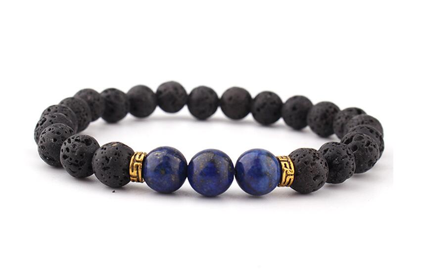 Pulseras coloridas siete chakras, energía, cuentas de yoga, pulseras de mano doradas