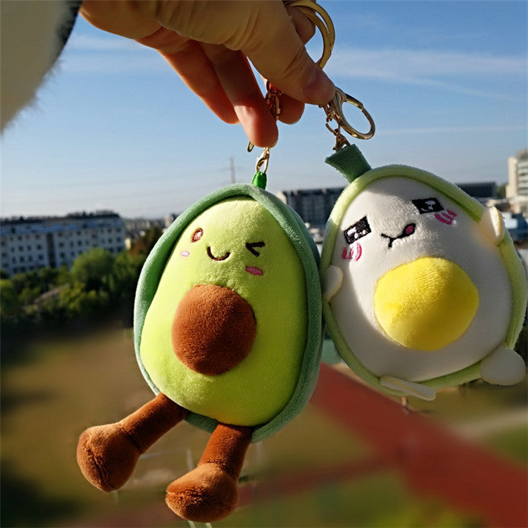 Llavero de peluche de aguacate