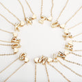 Modeschmuck, schlichte Pfirsichherz-Form, 26 Buchstaben Halskette, temperamentvolle Liebe, Damenmode-Accessoires