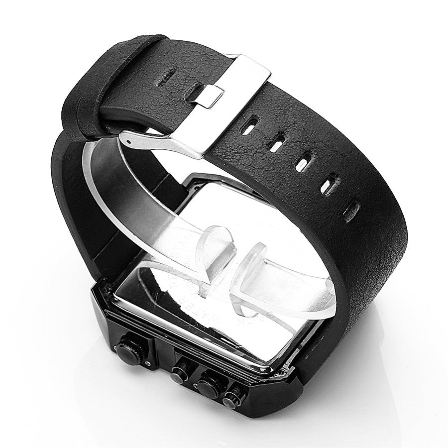Reloj electrónico 611 fecha 8145 cuenta regresiva impermeable retroiluminación luminosa doble pantalla