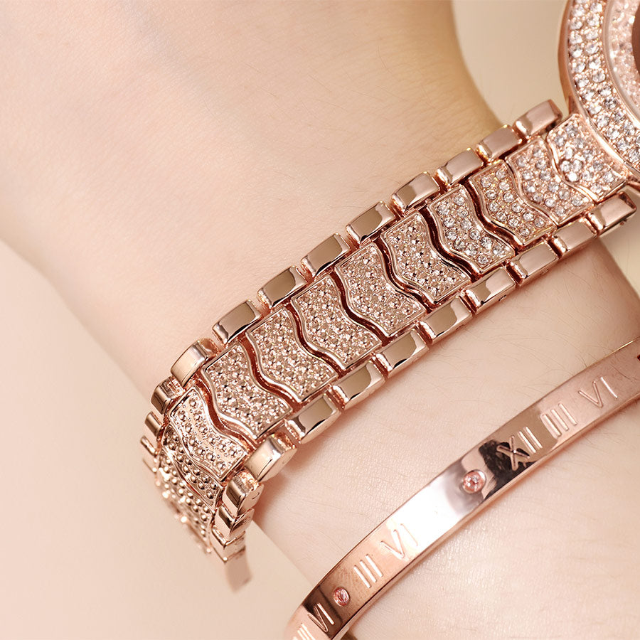 Reloj de mujer con correa de diamantes