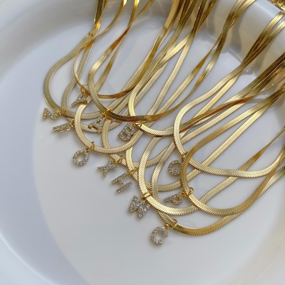 Modeschmuck Europäische Und Amerikanische 26 Buchstaben Halskette