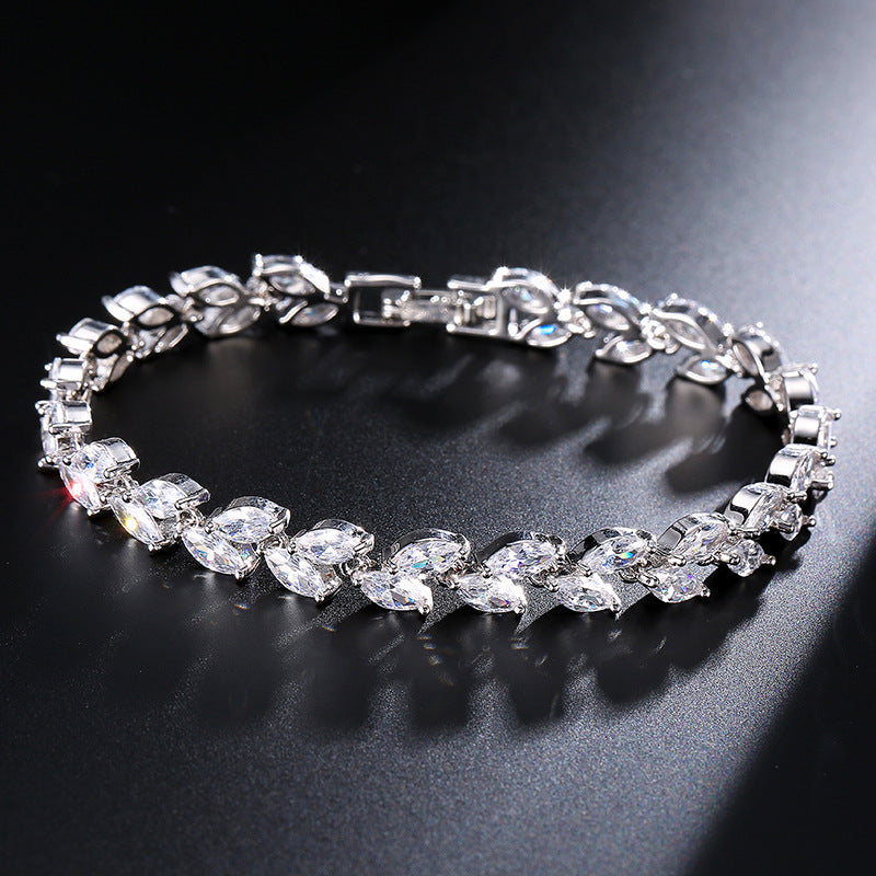 Simple Women's Zircon Crystal Bracelet
